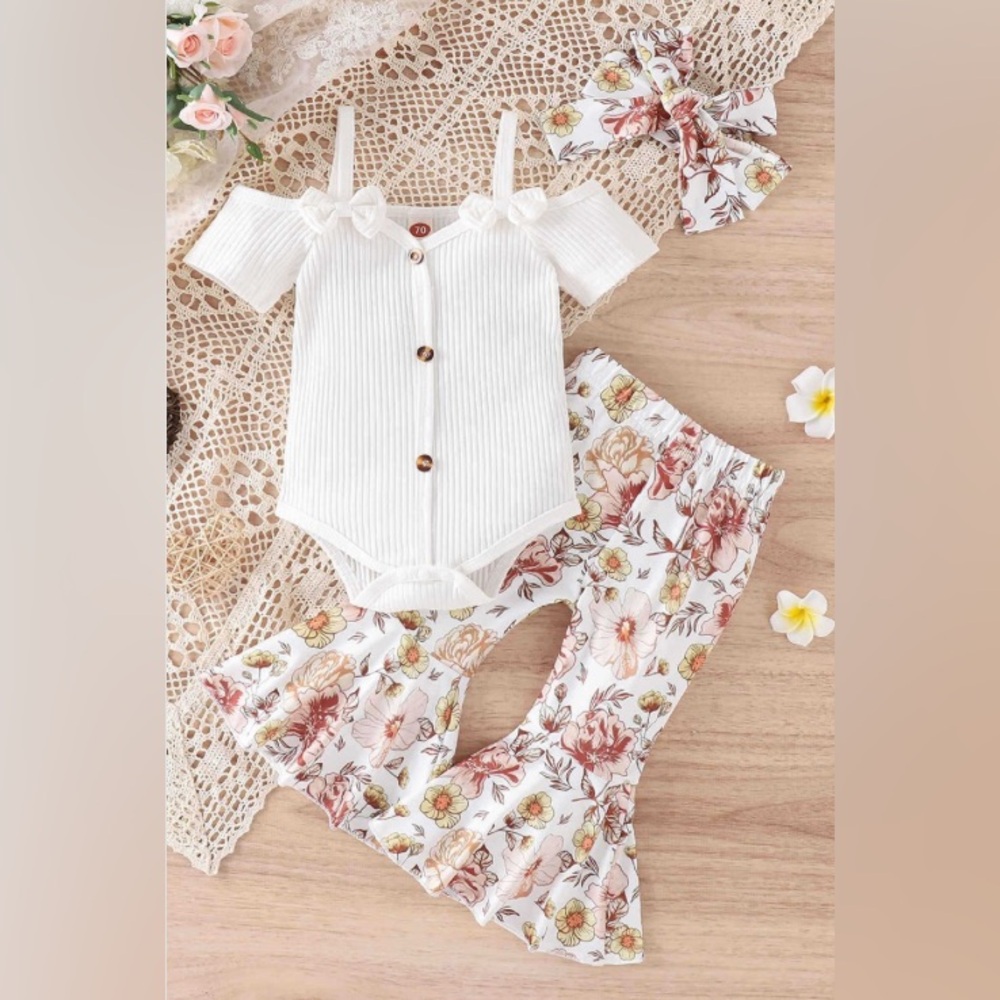 Shoulder Sling Fashion Three-piece (White)